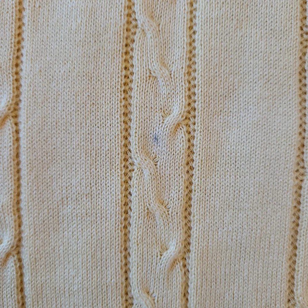 VTG St. Croix Sweater Men's 2XL Yellow Knit Long Sleeve Stretch Banded Waist‎